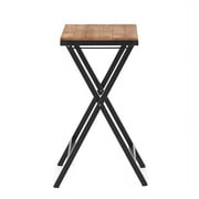 Collapsible Outdoor Table - Rustic Compact Side Table Stand for Patio or Deck